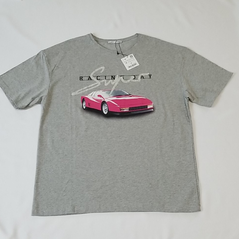 ZARA. T-Shirt. Super Racing Day!